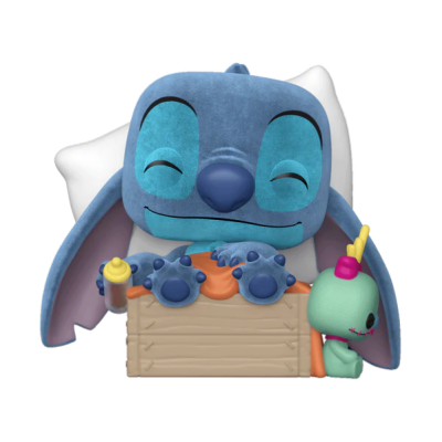 Figura de peluche azul do Stitch com acessório e boneca colorida