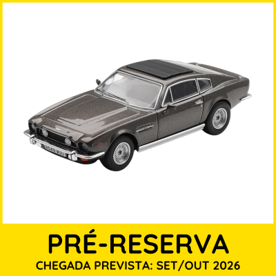 Miniatura de carro clássico cinzento metálico com tejadilho solar preto