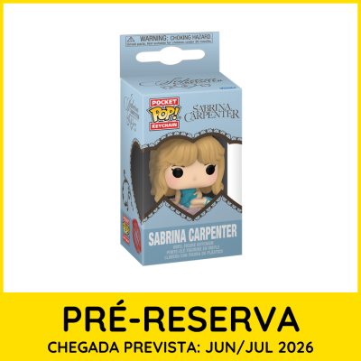 Embalagem azul clara de figura de vinil Pocket Pop! Keychain da Sabrina Carpenter