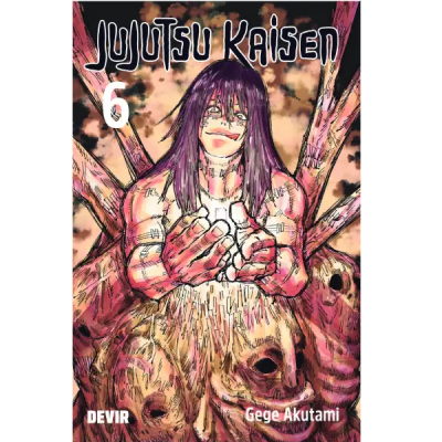 Capa de banda desenhada Jujutsu Kaisen volume 6 com personagem e texto