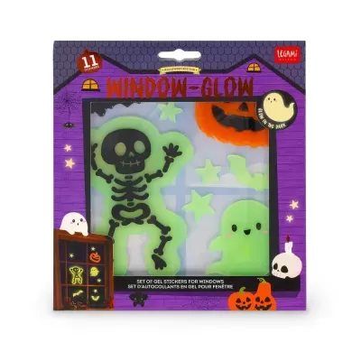 Conjunto de autocolantes de gel para janelas com tema Halloween