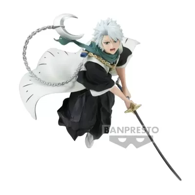 Figura de ação de personagem com espada e corrente em fundo branco