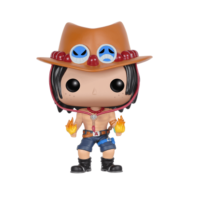 Figura Funko Pop de personagem com chapéu castanho e calças curtas azuis
