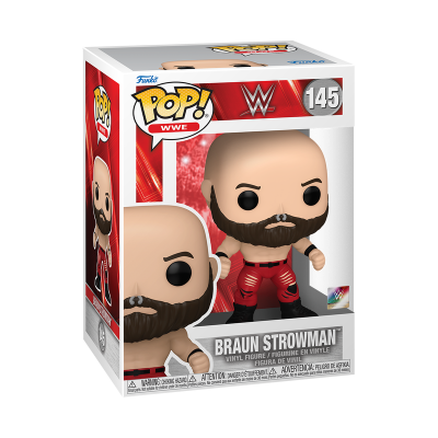 Figura Funko Pop de Braun Strowman em caixa com vidro transparente
