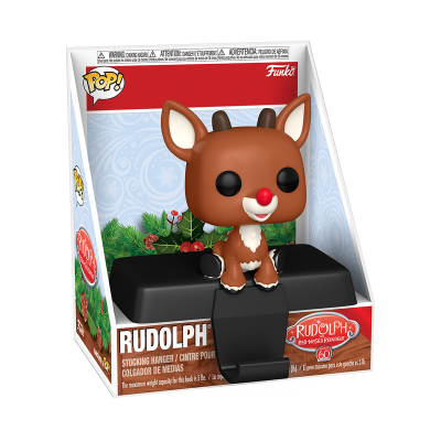 Funko Pop! Rudolph com cabide preto para pendurar meias