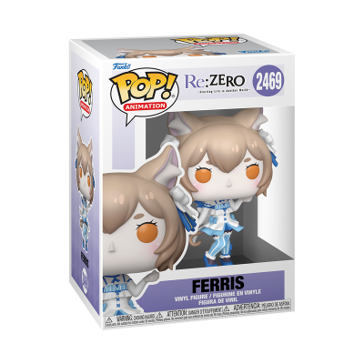 Figura Pop! de vinil Ferris da série Re:Zero na caixa