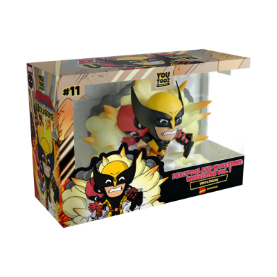 Boneco vinil Deadpool e Wolverine embalagem transparente