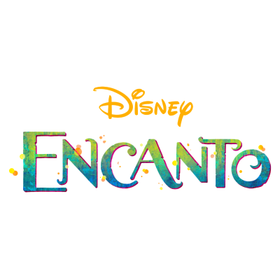 Logótipo colorido do filme Disney Encanto