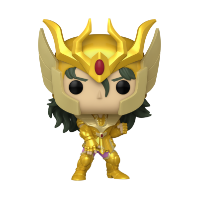 Figura Funko Pop com armadura dourada e capacete