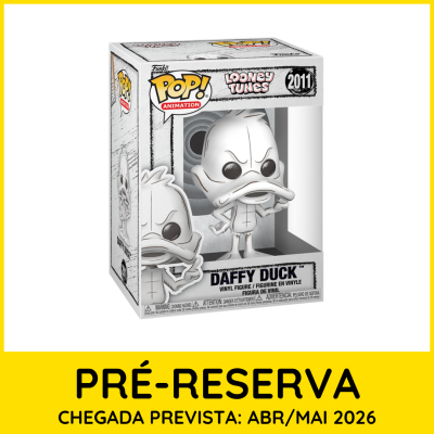 Figura Funko Pop Daffy Duck Looney Tunes em embalagem com fundo amarelo PRÉ-RESERVA