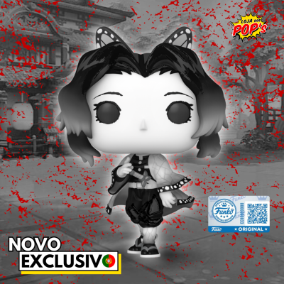 Figura Funko Pop de personagem com capa e cabelo preto e cinzento
