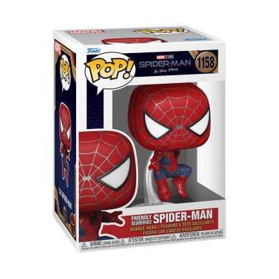 Figura Funko Pop! Spider-Man Friendly Neighborhood na embalagem