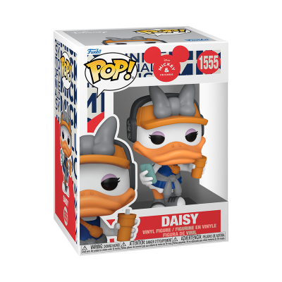 Figura Funko Pop! Daisy dentro de caixa de vidro branca e colorida
