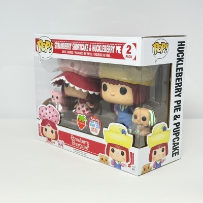 Caixa Funko Pop 2 pack Strawberry Shortcake e Huckleberry Pie com figuras de vinil