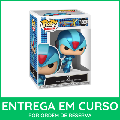 Funko Pop! Games Mega Man X figura vinil azul na caixa