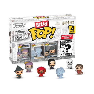 Conjunto Funko Bitty Pop! Harry Potter com 4 figuras miniatura em caixa colorida