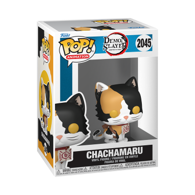 Funko Pop Chachamaru Demon Slayer vinil na caixa