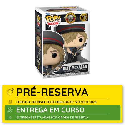 Figura Funko Pop Duff McKagan 515 em embalagem