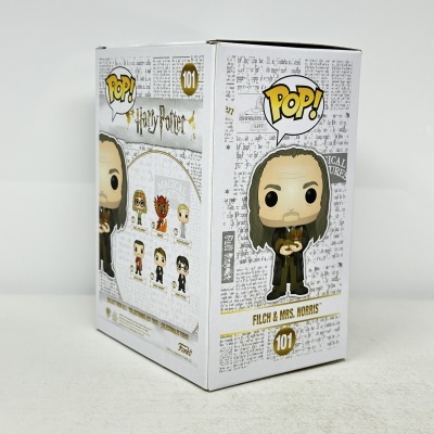 Caixa Funko Pop Harry Potter Filch & Mrs. Norris Nº 101