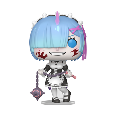 Figurina Funko Pop com vestido estilo maid a segurar uma clava com corrente