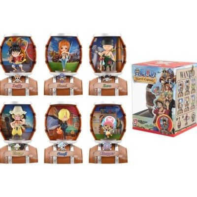 Conjunto de figuras One Piece Luffy, Nami, Zoro, Usopp, Sanji e Chopper com embalagens