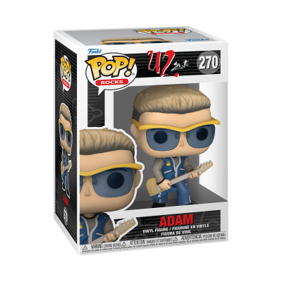 Figura Funko Pop Rocks Adam da banda U2 na caixa