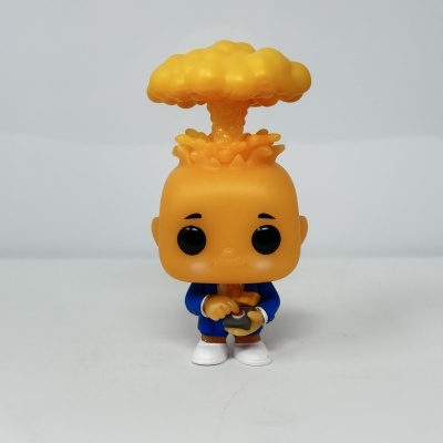 Figura Funko Pop de Bob Esponja com cabeça em forma de explosão atômica