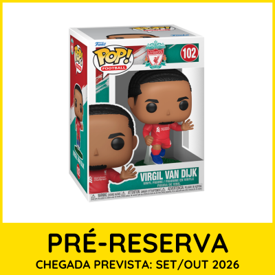 Figura de vinil Funko Pop! de Virgil Van Dijk com equipamento vermelho do Liverpool