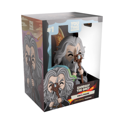 Figura de vinil Gandalf The Grey na caixa colecionável