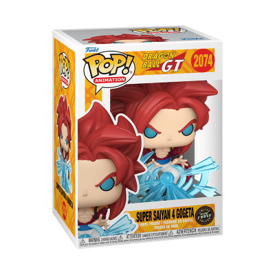 Figura Funko Pop! Super Saiyan 4 Gogeta Dragon Ball GT número 2074 em caixa