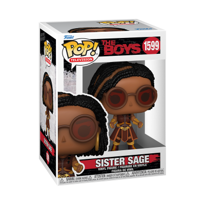 Figura Funko Pop! Sister Sage da série The Boys na caixa
