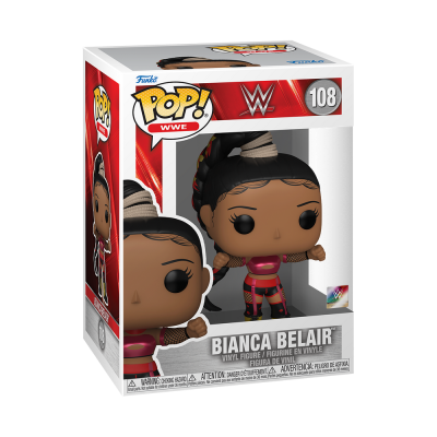 Figura Funko Pop! Bianca Belair WWE número 108 em caixa
