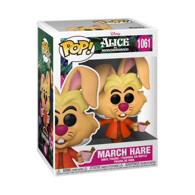 Figura Funko Pop March Hare de Alice no País das Maravilhas em caixa
