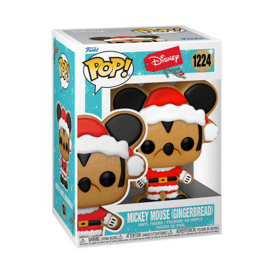 Figura Pop! Disney Mickey Mouse (Gingerbread) em embalagem
