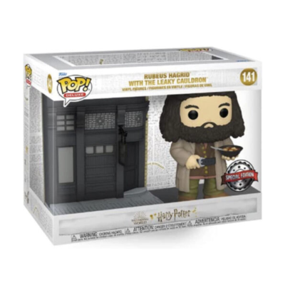 Figura Funko Pop Deluxe Hagrid com caldeirão na caixa 141