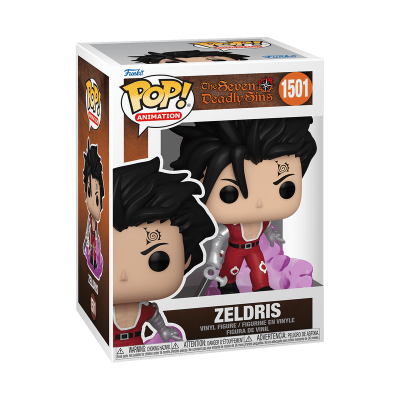 Caixa de figura Funko Pop! Zeldris do anime The Seven Deadly Sins.