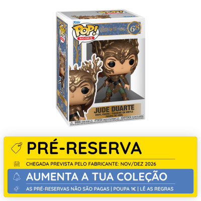 Boneco Funko Pop! Jude Duarte em caixa com indicação de pré-reserva.