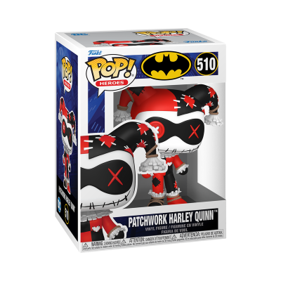 Figura POP! Patchwork Harley Quinn Funko 510 na caixa