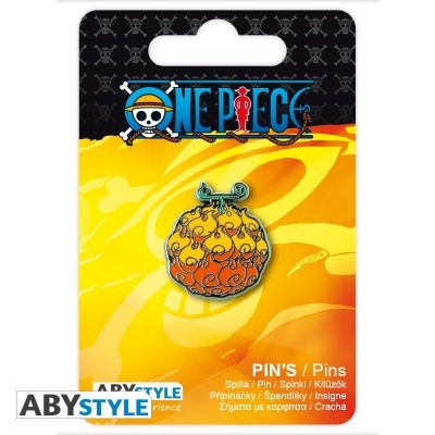 Pin metálico de bola de fogo em embalagem ONE PIECE