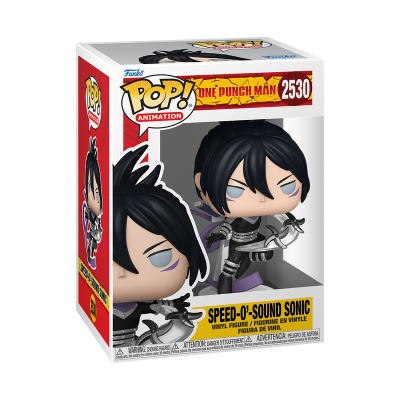 Funko Pop! Animation Speed-o-Sound Sonic da série One Punch Man na caixa