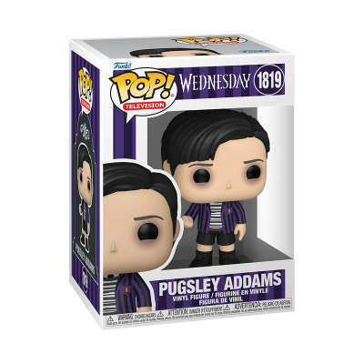 Figura vinil Pugsley Addams da série Wednesday na embalagem POP! Television
