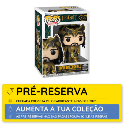 Funko Pop! Movies Thorin Oakenshield figura vinil metálica na caixa