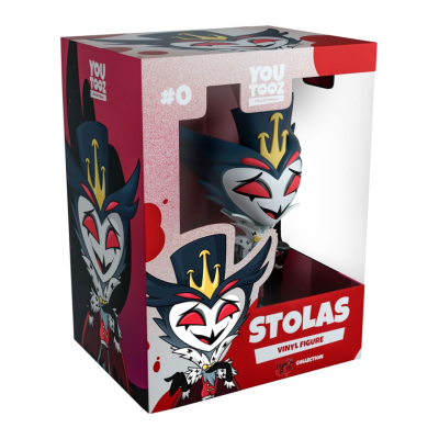 Figura de vinil Stolas em embalagem vermelha e preta com número #0