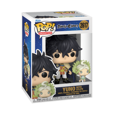 Bonecos Funko Pop! Animation Black Clover Yuno com Sylph na caixa
