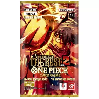 Pacote de cartas One Piece Card Game PRB-02 Premium Booster com personagem e relâmpagos