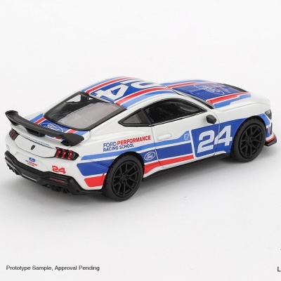 Miniatura de carro desportivo Ford Mustang com decoração de corrida e número 24