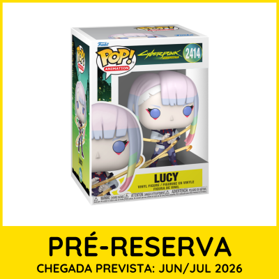 Funko POP! Animation figura de vinil Lucy Cyberpunk Edgerunners na embalagem.