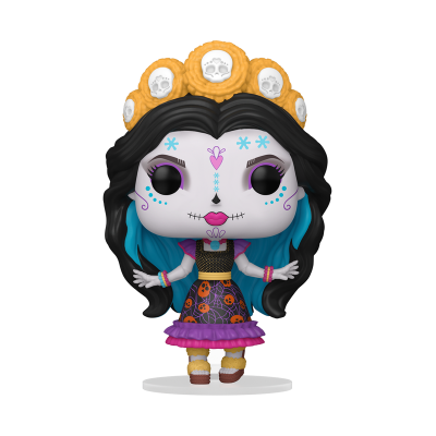 Figura Pop! vinyl Dia dos Mortos com vestido colorido e coroa de caveiras