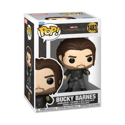 Funko Pop! Bucky Barnes da Marvel Thunderbolts na caixa