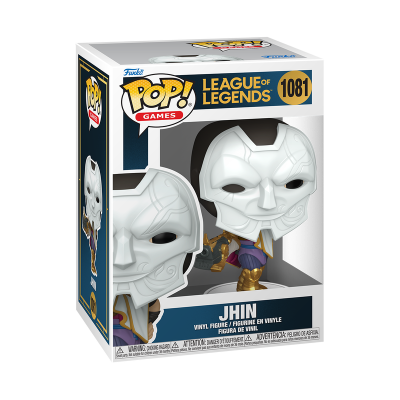 Figura Jhin de vinil da POP! Games League of Legends na embalagem